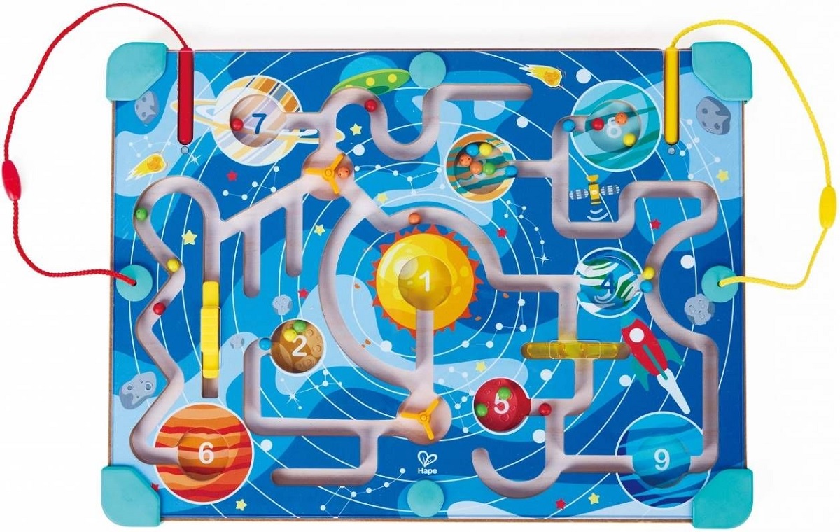 Imaginea produsului 'Jucărie din lemn 2 în 1. Space Maze & Tangram Board'