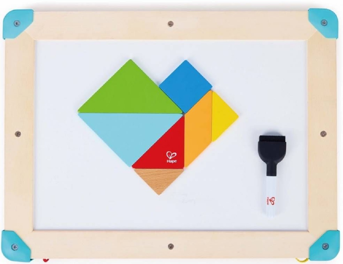 Imaginea produsului 'Jucărie din lemn 2 în 1. Space Maze & Tangram Board'