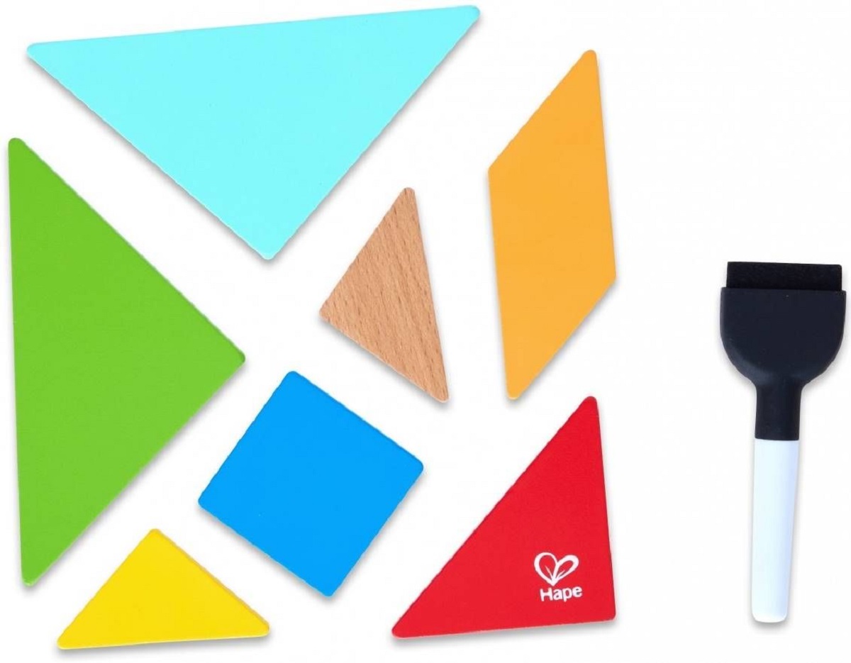 Imaginea produsului 'Jucărie din lemn 2 în 1. Space Maze & Tangram Board'