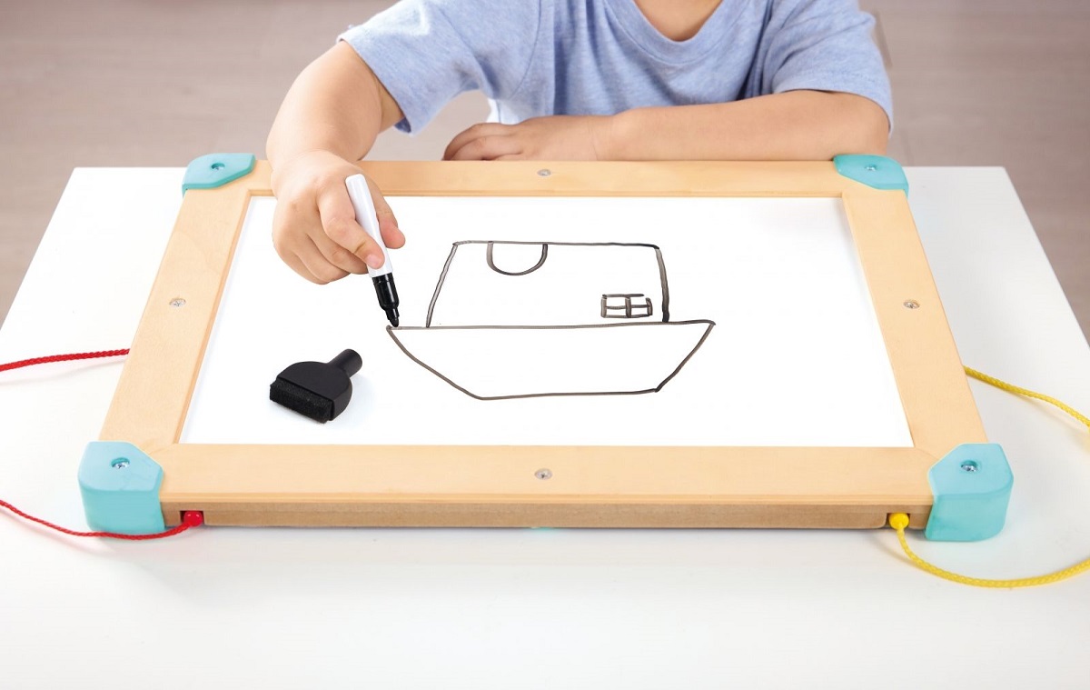 Imaginea produsului 'Jucărie din lemn 2 în 1. Space Maze & Tangram Board'