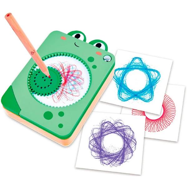 Jucarie: Spin and Draw verde. Broscuta