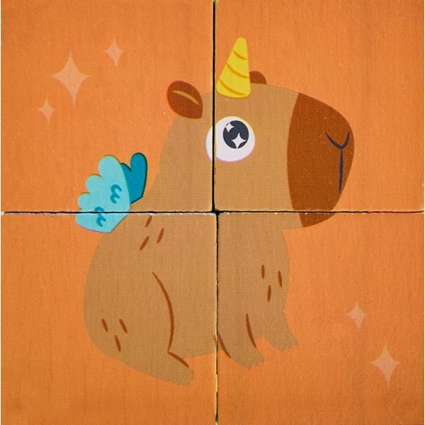 Puzzle din lemn. Cuburi 4 piese