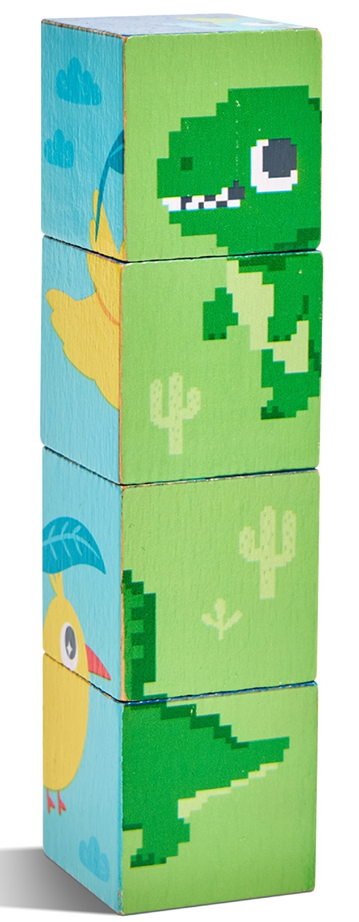 Imaginea produsului 'Puzzle din lemn. Cuburi 4 piese'