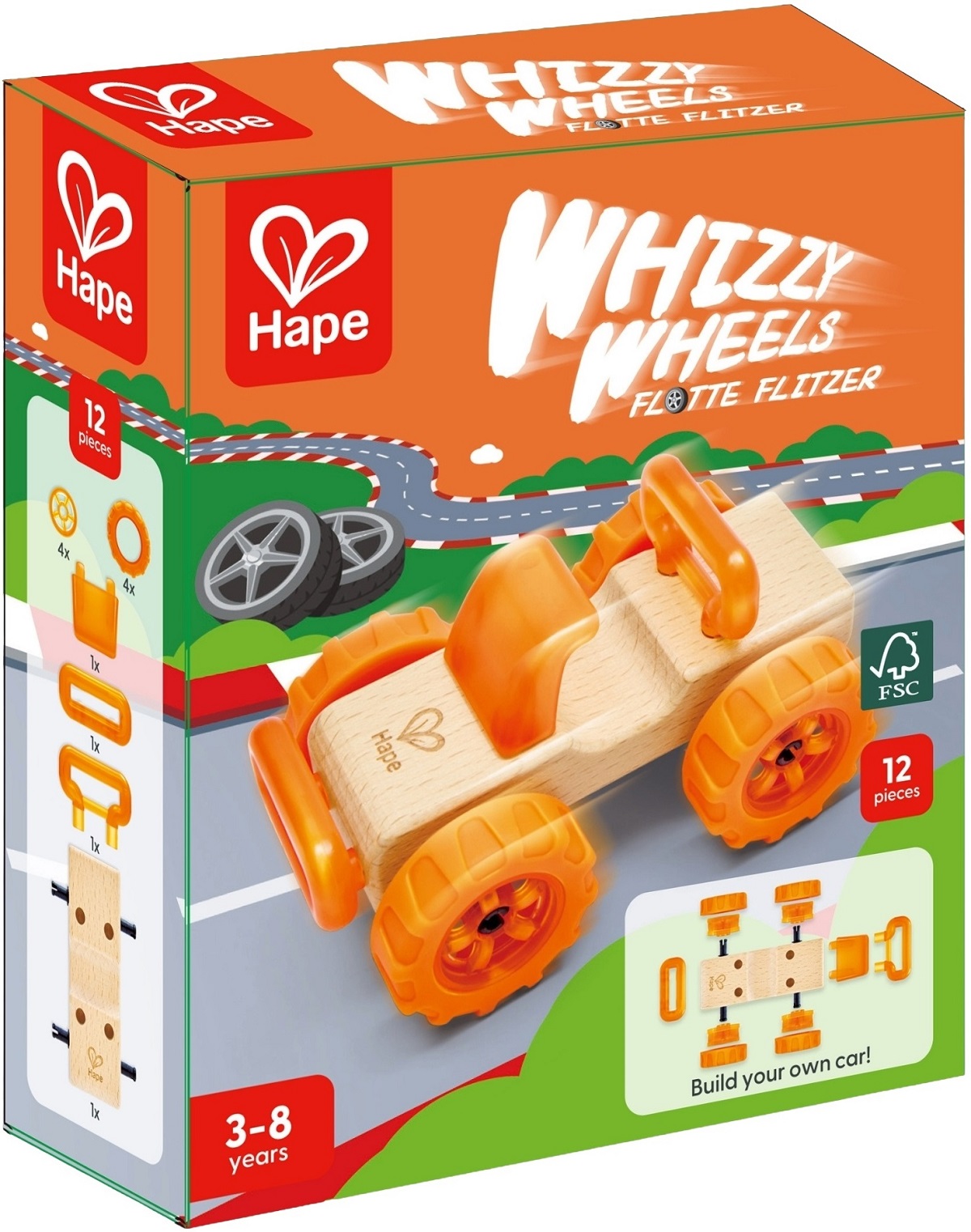 Imaginea produsului 'Jucărie: Mașinuță Whizzy Wheels. Portocaliu'