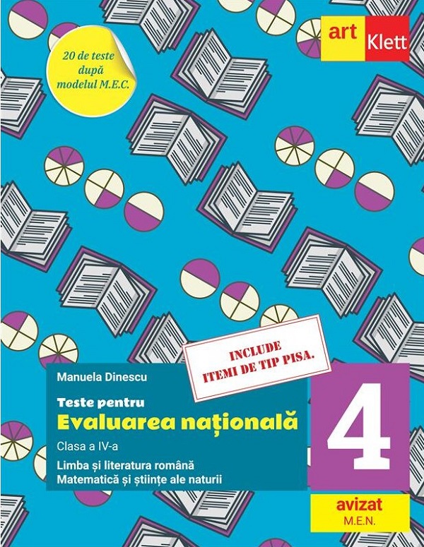 Coperta cărții 'Teste pentru Evaluarea Națională - Clasa 4 - Limba și literatura română. Matematică și științe ale naturii - Manuela'