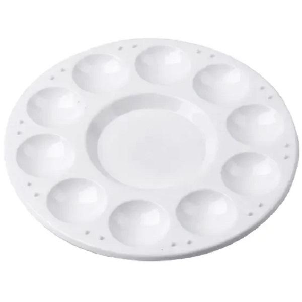 Paleta din plastic pentru pictura. Rotunda