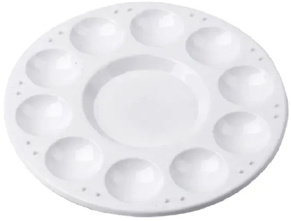 Imaginea produsului 'Paletă din plastic pentru pictură. Rotundă'