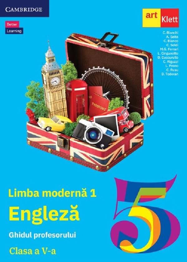 Coperta cărții 'Limba enlgeză L1. Clasa 5 - Ghidul profesorului - C. Bianchi, A. Seita, C. Bianco, Chiara Soldi, M.G. Ferrari, Diana'
