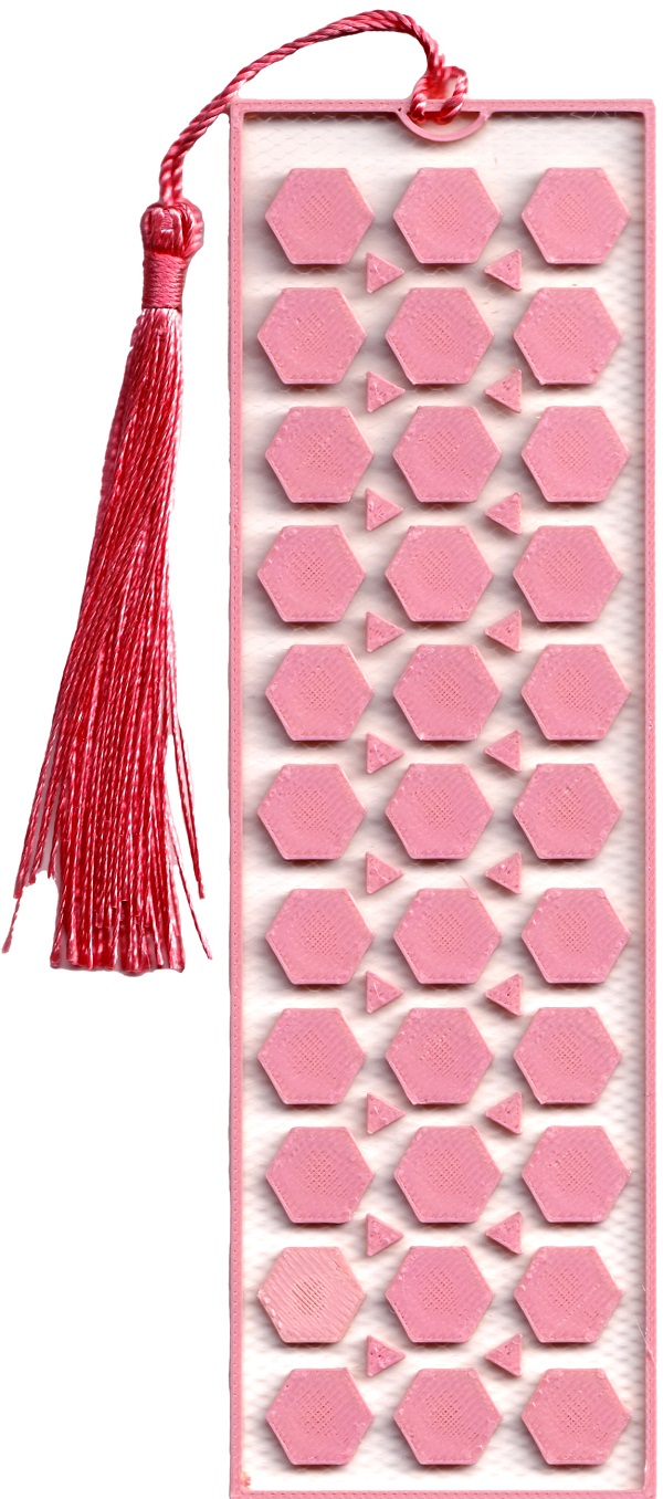 Imaginea produsului 'Semn de carte: Hexagon. Roz'