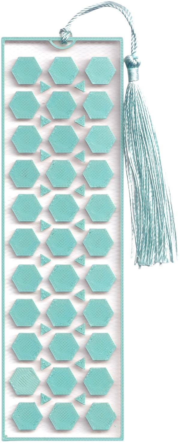 Imaginea produsului 'Semn de carte: Hexagon. Bleu'