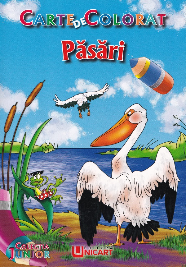 Coperta cărții 'Carte de colorat. Păsări'