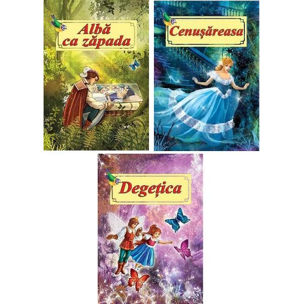 Pachet 6 carti: Povesti ilustrate - Fratii Grimm, Hans Christian Andersen, J. M. Barrie