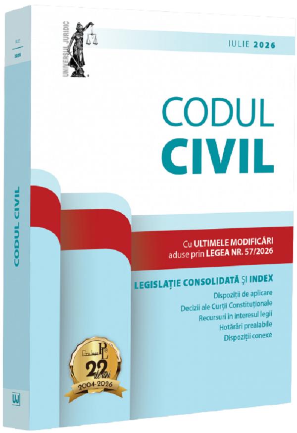 Coperta cărții 'Codul civil Iulie 2026 - Dan Lupașcu'
