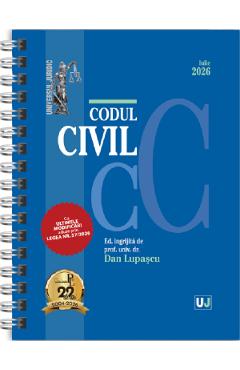 Coperta cărții 'Codul civil Iulie 2026. Ed.Spiralată - Dan Lupașcu'