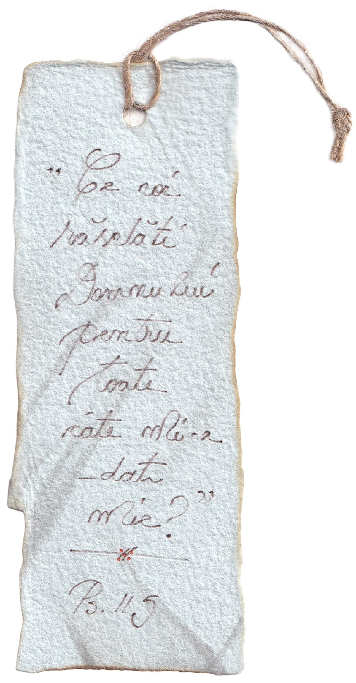 Imaginea produsului 'Semn de carte mic. Model 3: Ce voi răsplati'