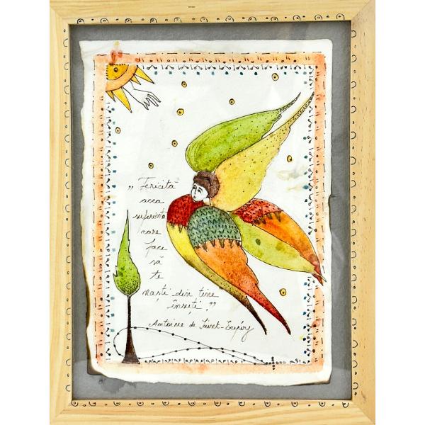 Ilustratie inramata. Model 14: Fericita