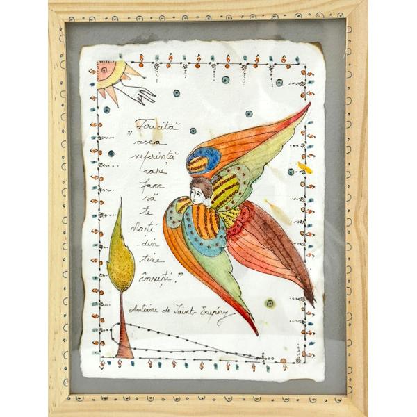 Ilustratie inramata. Model 15: Fericita