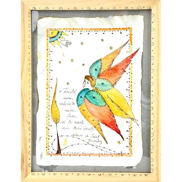 Ilustratie inramata. Model 16: Fericita