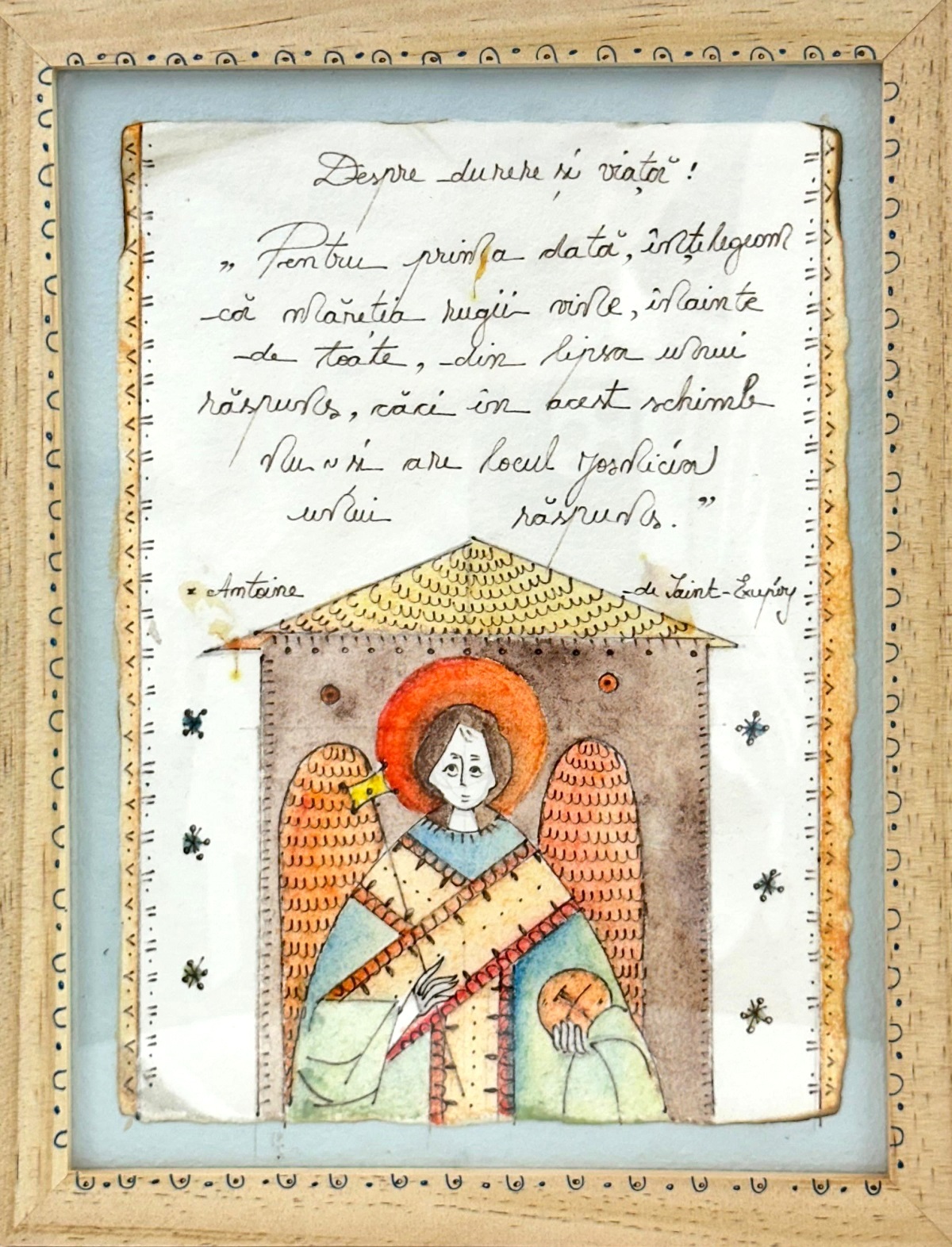 Imaginea produsului 'Ilustrație înrămată. Model 18: Despre durere și viață'