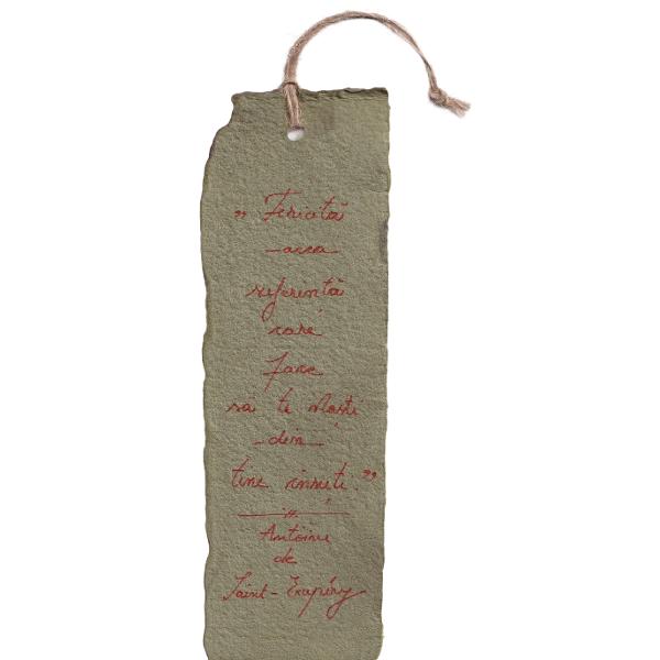 Semn de carte mare. Model 4: Fericita