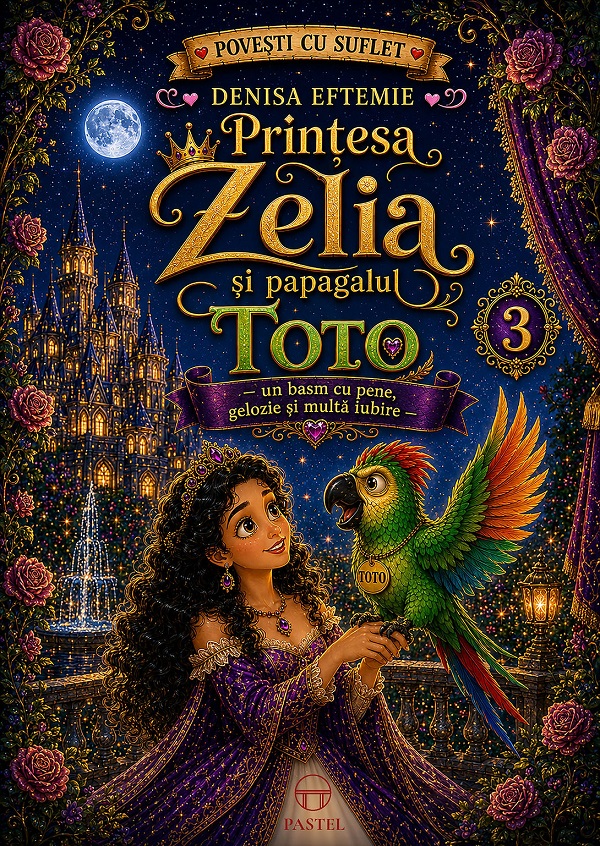 Coperta cărții 'Prințesa Zelia și papagalul Toto Vol.3 - Denisa Eftemie'