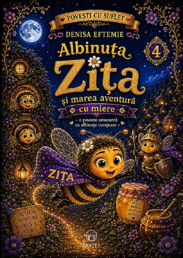 Coperta cărții 'Albinuța Zița și marea aventură cu miere Vol.4 - Denisa Eftemie'