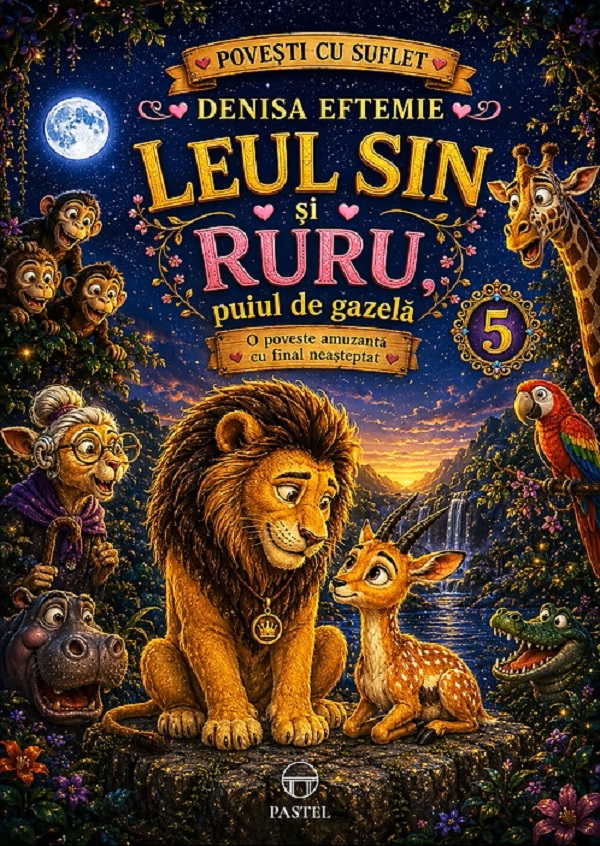 Coperta cărții 'Leul Șin și Ruru, puiul de gazelă Vol.5 - Denisa Eftemie'