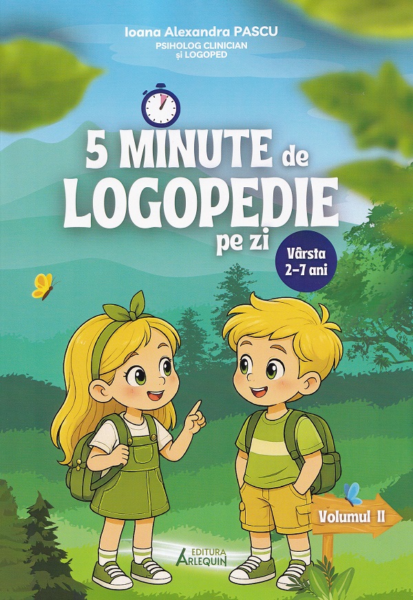 Coperta cărții '5 minute de logopedie pe zi Vol.2 - Ioana Alexandra Pascu'