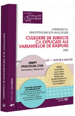 Coperta cărții 'Admiterea în magistratură și în avocatură. Drept procesual civil Ed.8 - Roxana Dan'