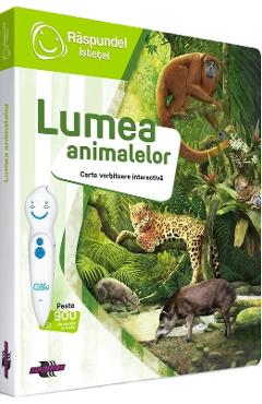 Coperta cărții 'Carte interactivă: Răspundel Istețel. Lumea animalelor'