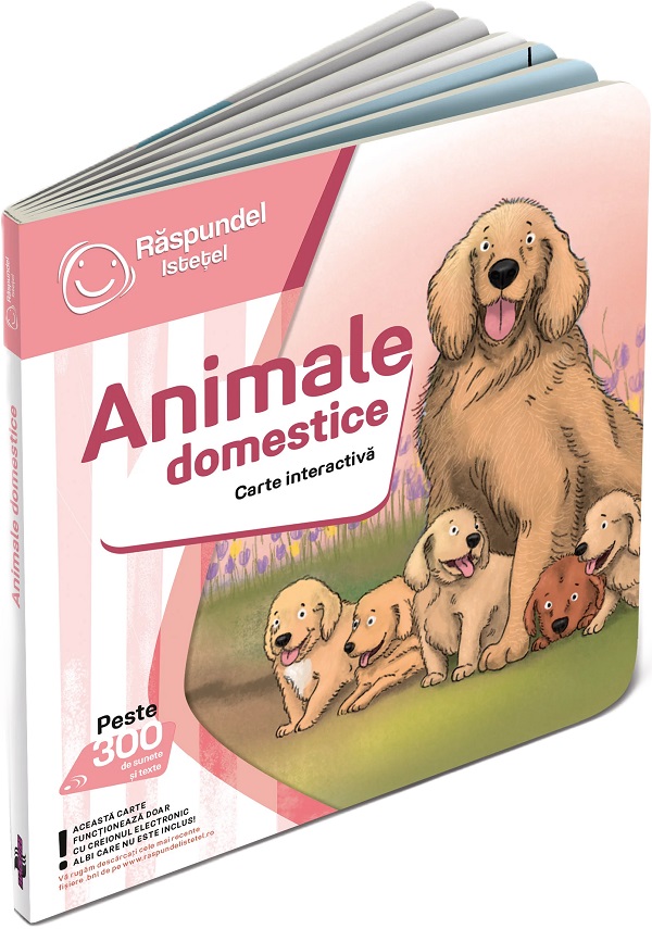 Coperta cărții 'Carte interactivă: Răspundel Istețel. Animale domestice'