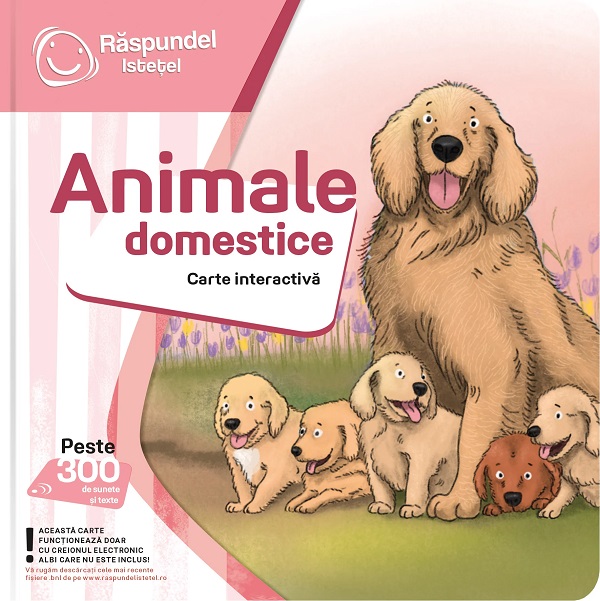 Coperta cărții 'Carte interactivă: Răspundel Istețel. Animale domestice'