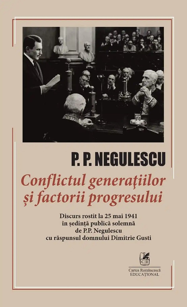 Coperta cărții 'Conflictul generațiilor și factorii progresului - P.P. Negulescu'