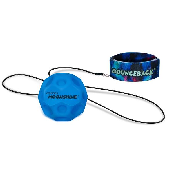 Minge hipersaritoare cu sistem de prindere si led: Waboba Moonshine. Albastru