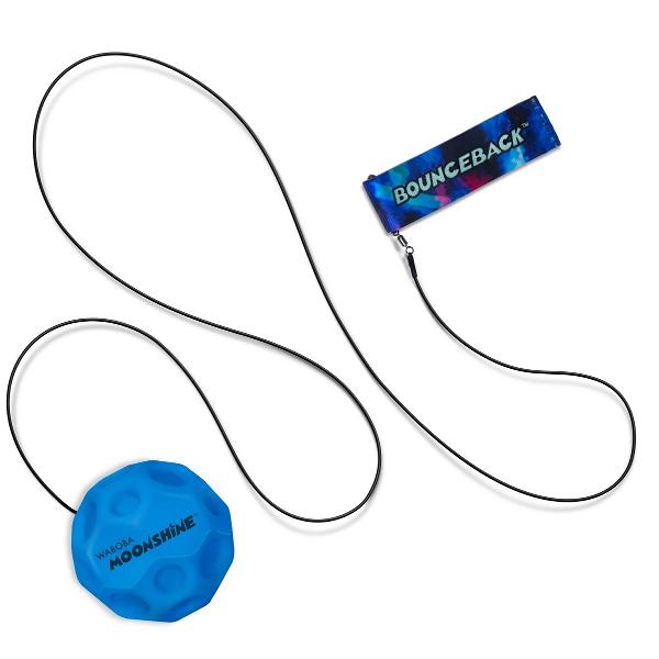 Minge hipersaritoare cu sistem de prindere si led: Waboba Moonshine. Albastru