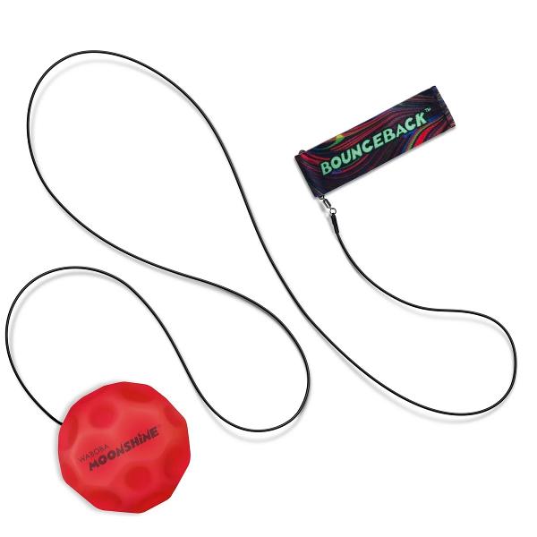 Minge hipersaritoare cu sistem de prindere si led: Waboba Moonshine. Rosu 