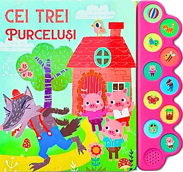 Coperta cărții 'Cei trei purceluși. 10 sunete'