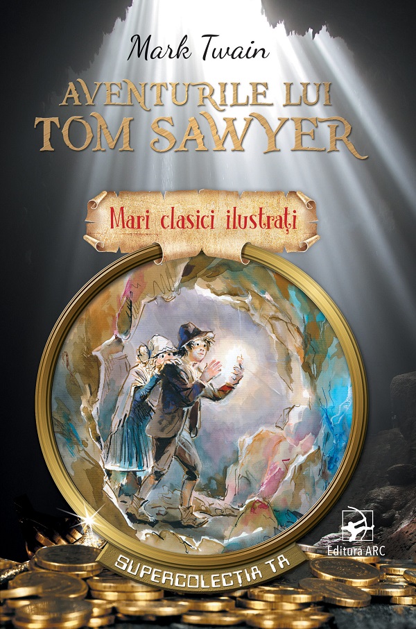 Coperta cărții 'Aventurile lui Tom Sawyer - Mark Twain'