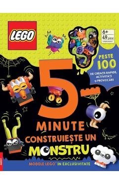 Coperta cărții 'Lego: 5 minute. Construiește un monstru. 49 piese + Carte de activități'