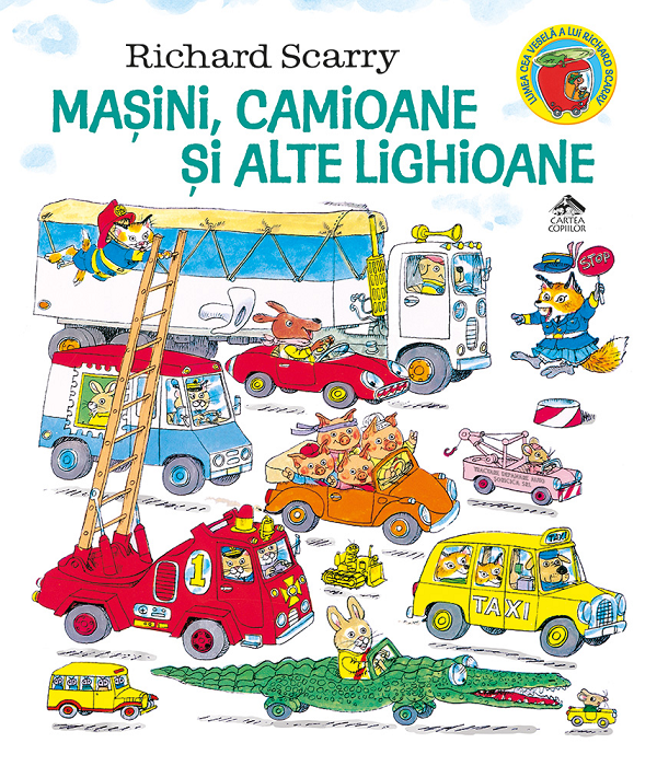 Coperta cărții 'Mașini, camioane și alte lighioane - Richard Scarry'