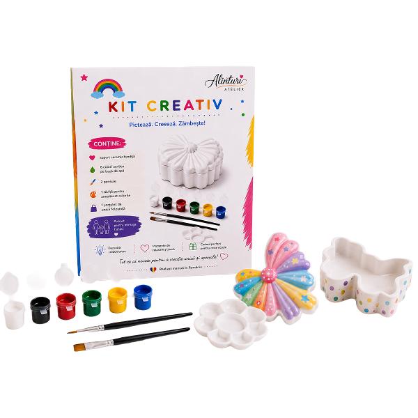 Kit creativ: Suport ceramic fundita. Ceramica pentru pictat
