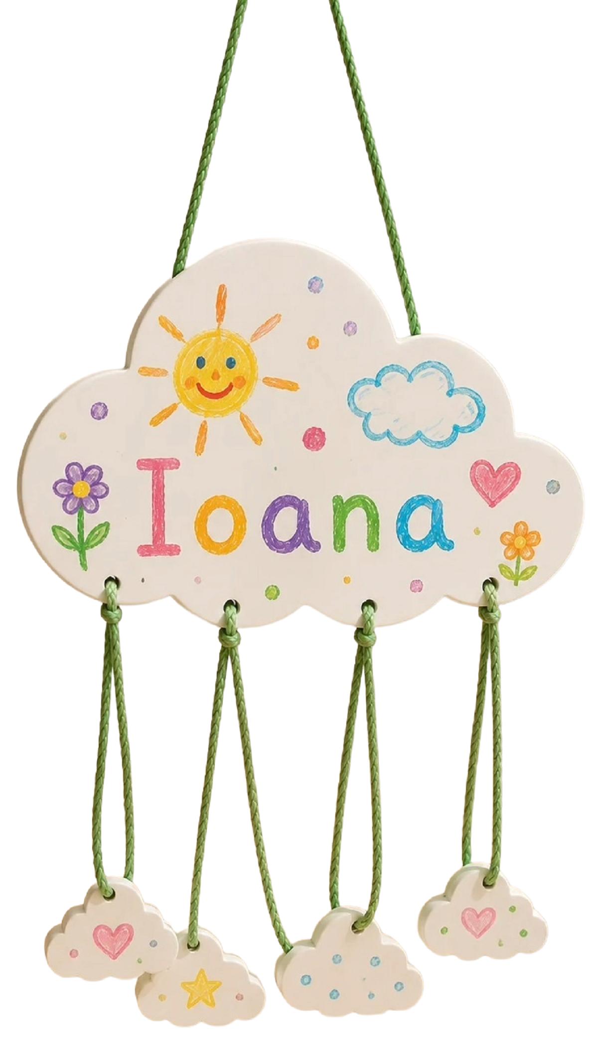 Imaginea produsului 'Kit creativ: Norișori agățători. Ceramică pentru pictat'