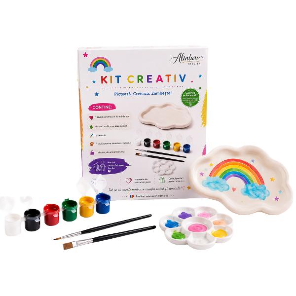 Kit creativ: Tavita nor. Ceramica pentru pictat