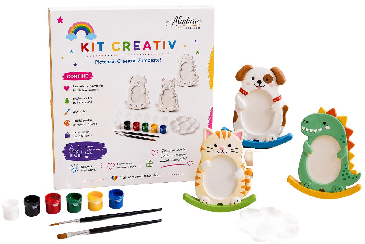 Imaginea produsului 'Kit creativ: Rame foto animăluțe. Ceramică pentru pictat'