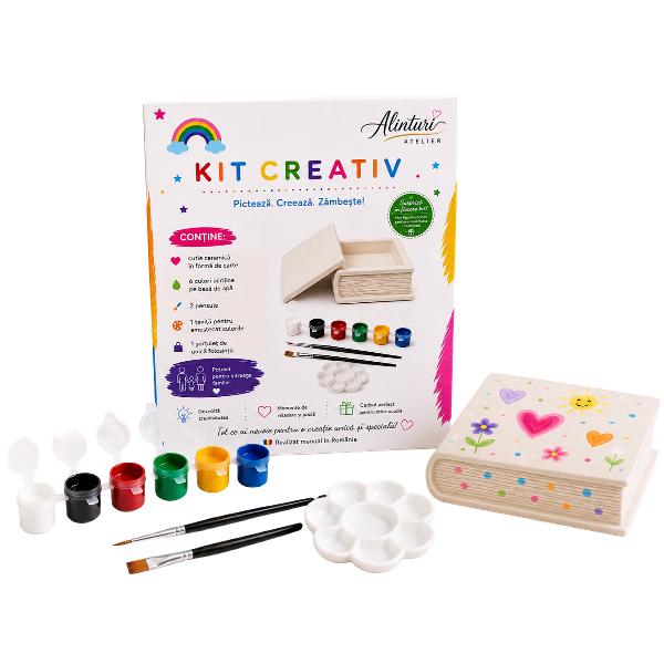 Kit creativ: Carte. Ceramica pentru pictat