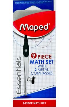 Imaginea produsului 'Trusă geometrie: Essentials 9 piese metal'