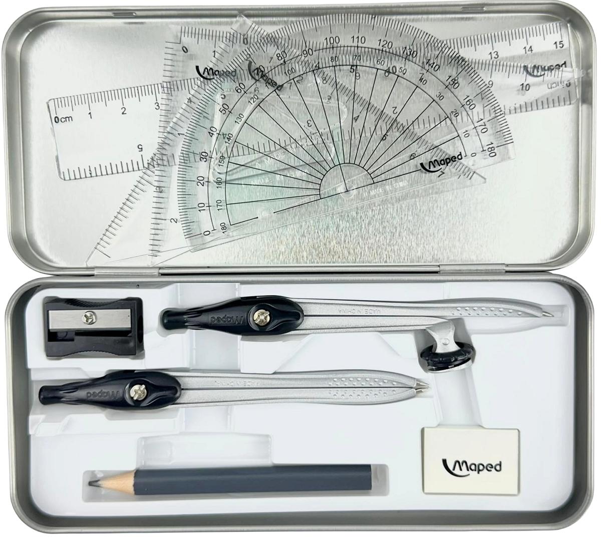 Imaginea produsului 'Trusă geometrie: Essentials 9 piese metal'