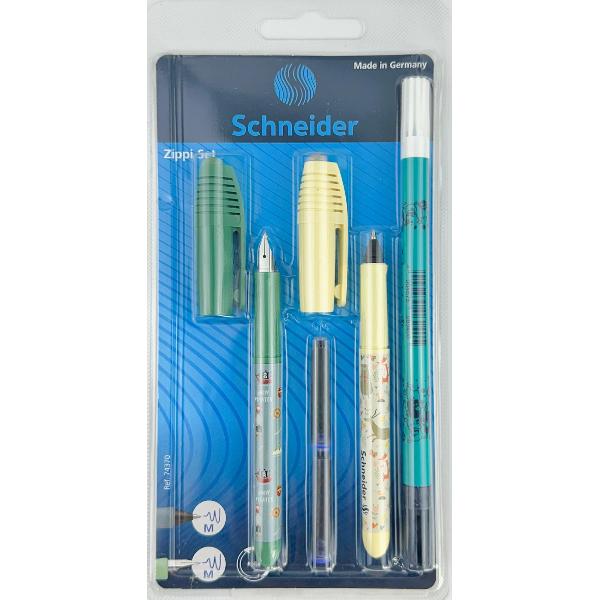 Set stilou verde + roller galben + pic Corry + 2 rezerve