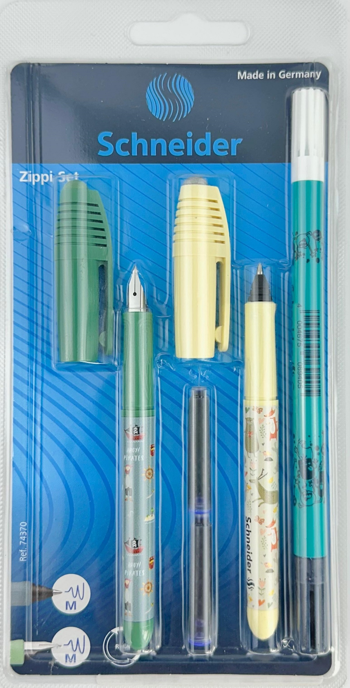 Imaginea produsului 'Set stilou verde + roller galben + pic Corry + 2 rezerve'