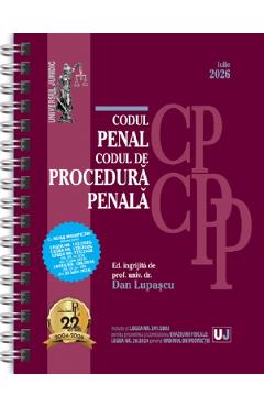 Coperta cărții 'Codul penal și Codul de procedura penală Iulie 2026. Ediție spiralată - Dan Lupașcu'